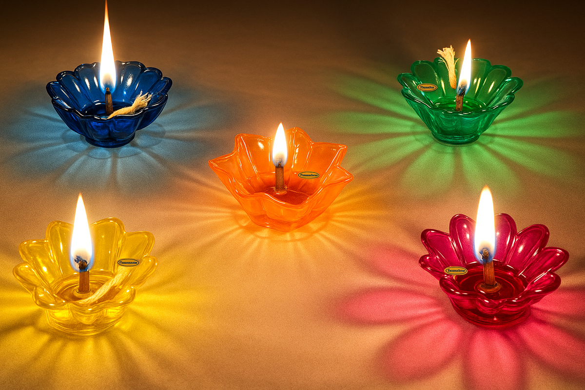 3D REFLECTIVE DIYA SET- FESTIVAL DIWALI DECOR